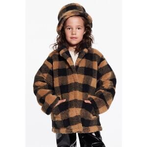 Stand Studio Marina Mini Plaid Jacket Black Nougat Kids 6YR